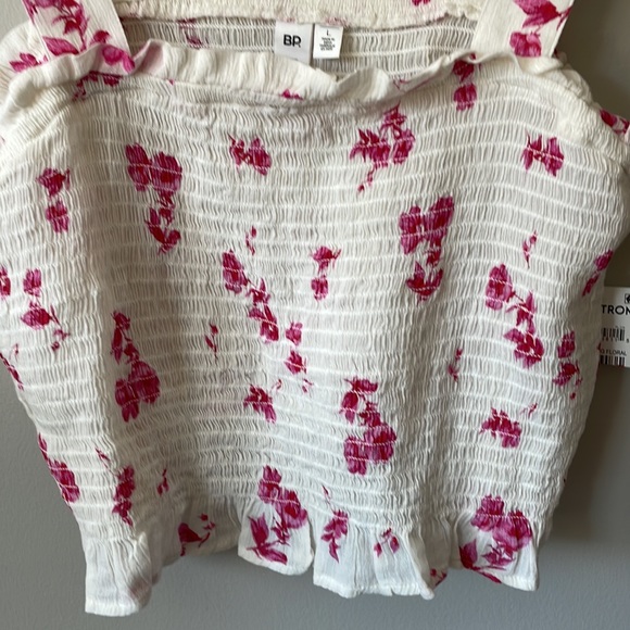 BP Smocked Floral Cottage Cropped Ruffle Top - Picture 3 of 9